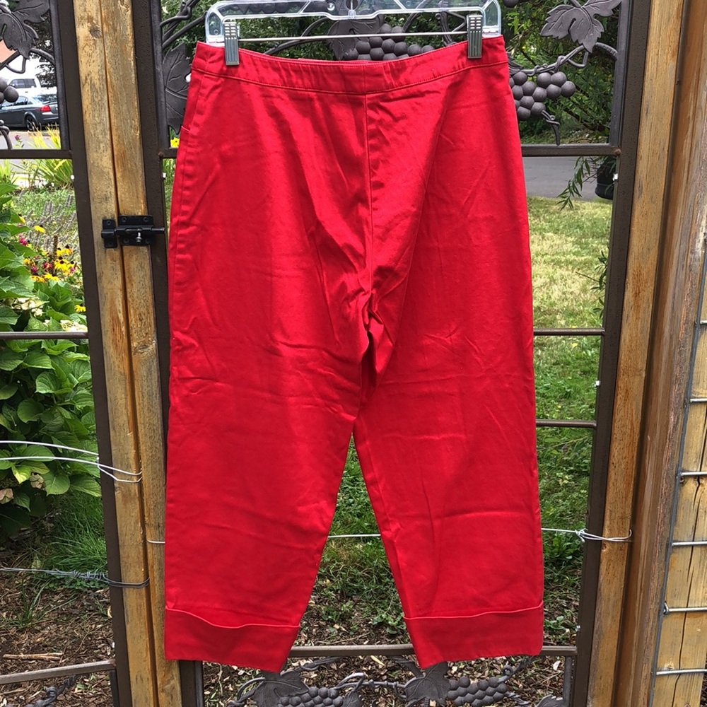 Iris Singer Collection Red Mostly Cotton Ankle Pa… - image 2